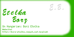 etelka borz business card